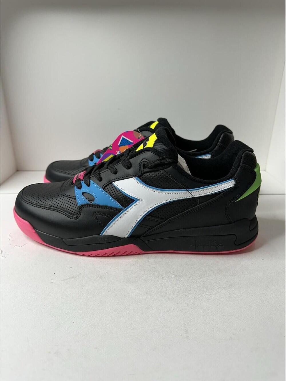 diadora Rebound Ace ‘black Fluo’ Men’s Size 12.5 BNIB